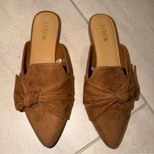J. Crew Women's Tan Suede Loafers with Bow tan 7.5